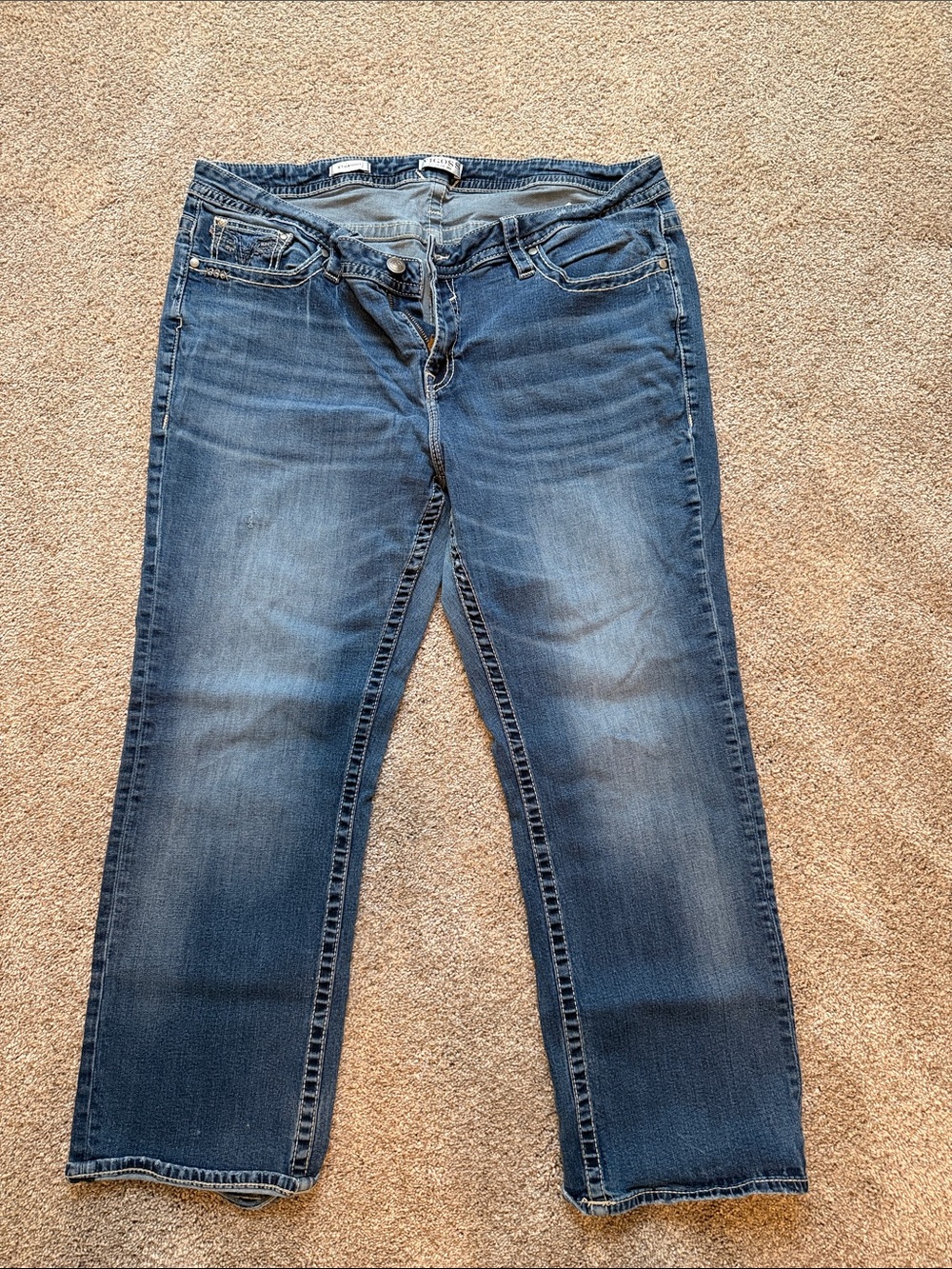 Vigoss Classic plus size 22 Women's Mid-Blue Straight Leg Jeans